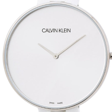  Shop Authentic Calvin Klein Full Moon White Dial White Leather Strap Watch for Women - K8Y231L6 - Luxxuri