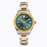 Shop Authentic Versace Hellenyium GMT Green Dial Two Tone Steel Strap Watch for Men - V11050015 - Luxxuri