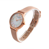  Shop Authentic Emporio Armani Kappa White Mother of Pearl Dial Pink Leather Strap Watch For Women - AR2512 - Luxxuri