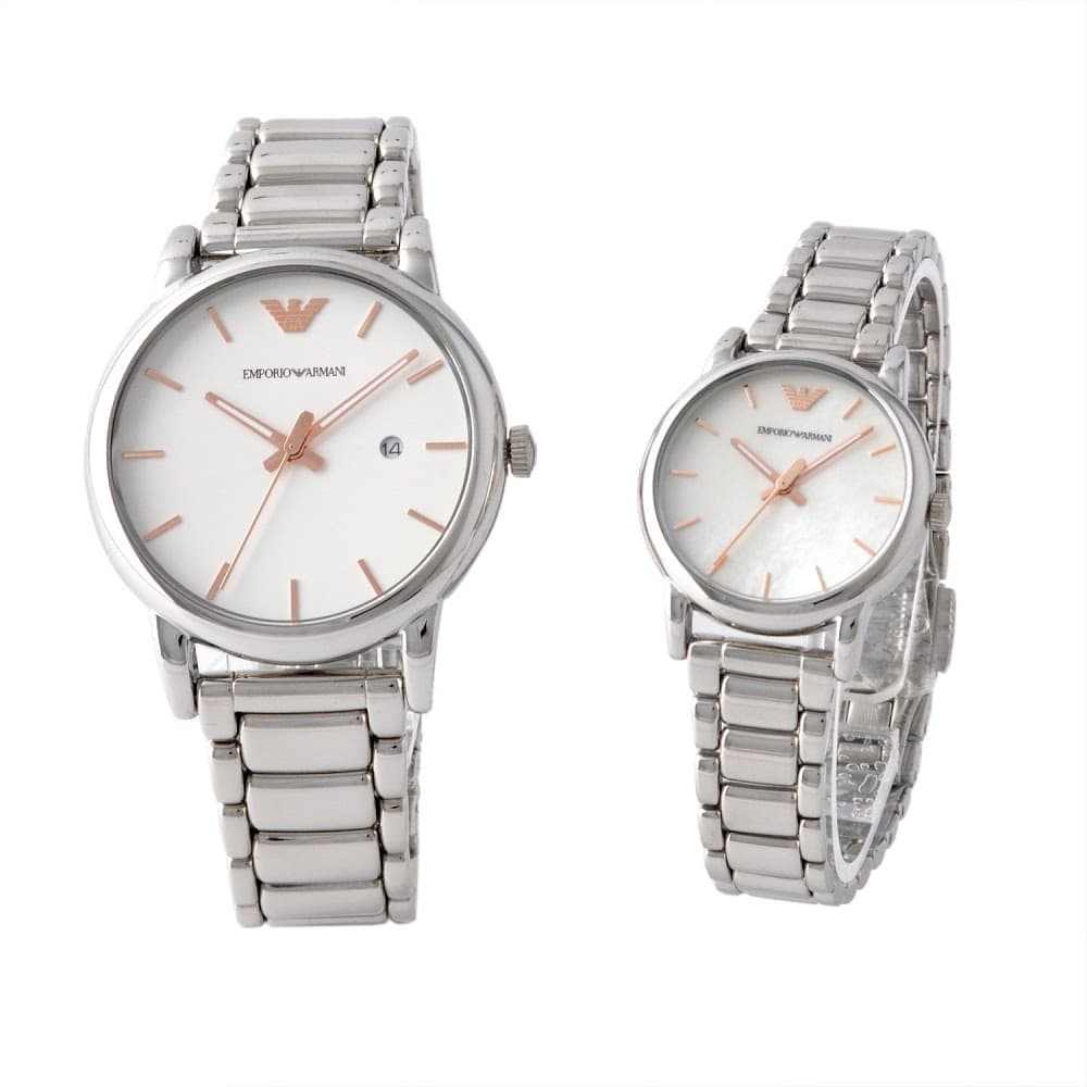  Shop Authentic Emporio Armani Quartz White Dial Silver Steel Strap Watch For Men - AR90000 - Luxxuri