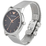  Shop Authentic Emporio Armani Luigi Analog Black Dial Silver Mesh Bracelet Watch For Men - AR11272 - Luxxuri