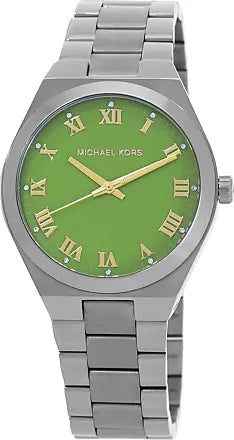  Shop Authentic Michael Kors Lennox Three-Hand Green Dial Silver Steel Strap Watch for Women - MK7463 - Luxxuri