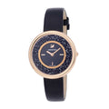  Shop Authentic Swarovski Crystalline Pure Black Dial Black Leather Strap Watch for Women - 5275043 - Luxxuri