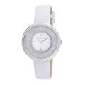  Shop Authentic Swarovski Crystalline Pure White Dial White Leather Strap Watch for Women - 5275046 - Luxxuri