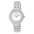  Shop Authentic Swarovski Lovely Crystals Mini White Dial Silver Steel Strap Watch for Women - 5242901 - Luxxuri