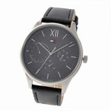  Shop Authentic Tommy Hilfiger Damon Multifunction Black Dial Black Leather Strap Watch for Men - 1791417 - Luxxuri