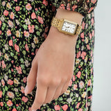  Shop Authentic Fossil Raquel Three Hand Date White Dial Gold Steel Strap Watch For Women - ES5220 - Luxxuri