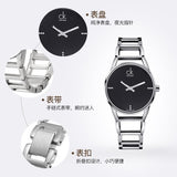  Shop Authentic Calvin Klein Stately Black Dial Silver Steel Strap Watch for Women - K3G2312S - Luxxuri