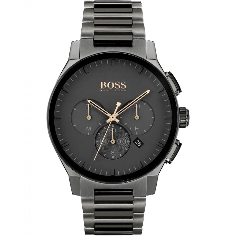  Shop Authentic Hugo Boss Peak Black Dial Black Steel Strap Watch for Men - 1513814 - Luxxuri