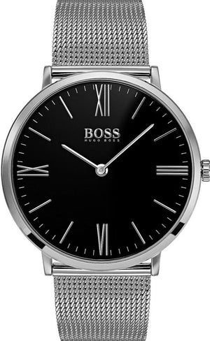  Shop Authentic Hugo Boss Jackson Quartz Black Dial Silver Mesh Bracelet Watch For Men - 1513514 - Luxxuri