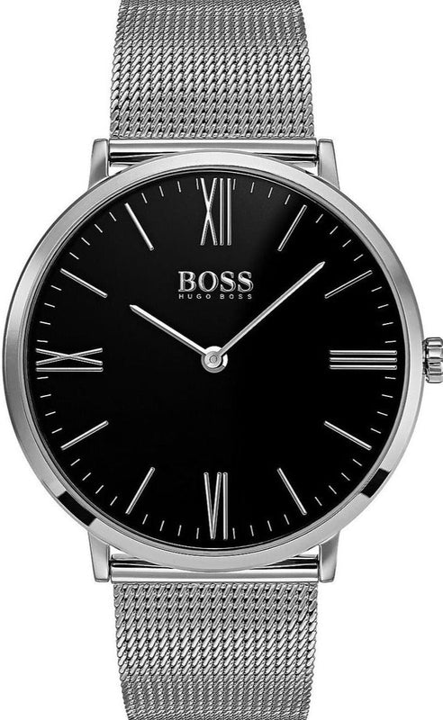  Shop Authentic Hugo Boss Jackson Quartz Black Dial Silver Mesh Bracelet Watch For Men - 1513514 - Luxxuri