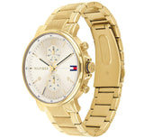  Shop Authentic Tommy Hilfiger Daniel White Dial Gold Steel Strap Watch for Men - 1710415 - Luxxuri