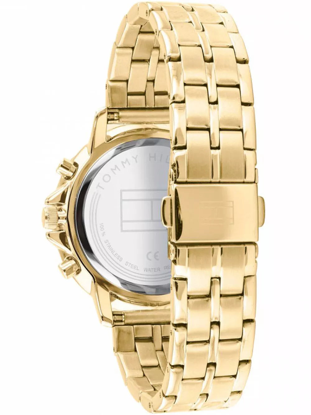  Shop Authentic Tommy Hilfiger Madison Quartz Gold Dial Gold Steel Strap Watch For Women - 1782189 - Luxxuri