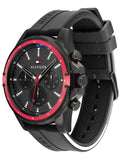  Shop Authentic Tommy Hilfiger Mason Black Dial Black Rubber Strap Watch for Men - 1791793 - Luxxuri