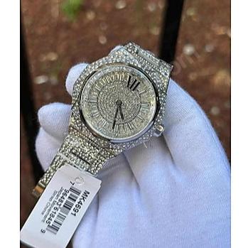  Shop Authentic Michael Kors Raquel Three Hand Crystals Silver Dial Silver Steel Strap Watch For Women - MK4691 - Luxxuri