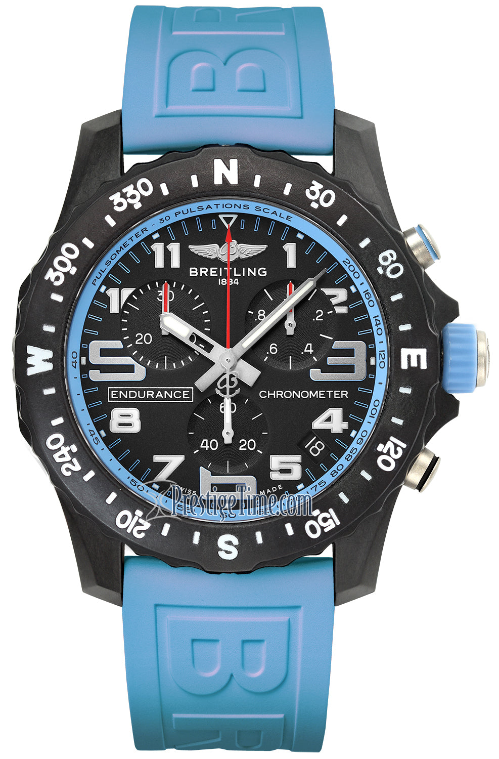  Shop Authentic Breitling Endurance Pro Black Dial Light Blue Rubber Strap Watch for Men - X82310281B1S1 - Luxxuri