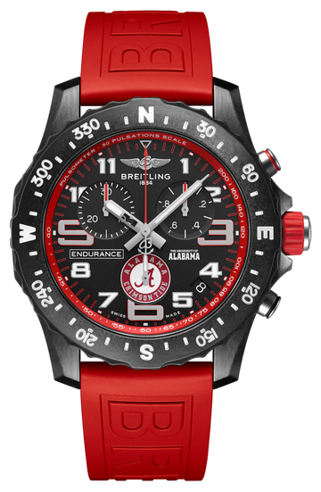  Shop Authentic Breitling Endurance Pro The University of Alabama Black Dial Red Rubber Strap Watch for Men - X823102C1B1S1 - Luxxuri
