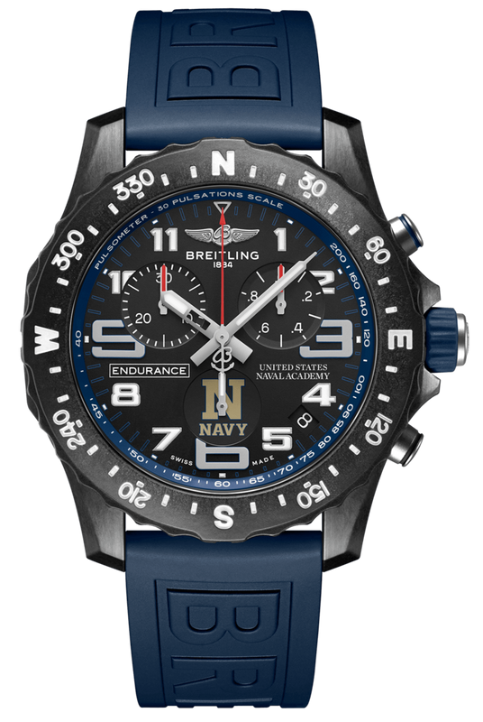  Shop Authentic Breitling Endurance Pro United States Naval Academy Black Dial Blue Rubber Strap Watch for Men - X823103C1B1S1 - Luxxuri