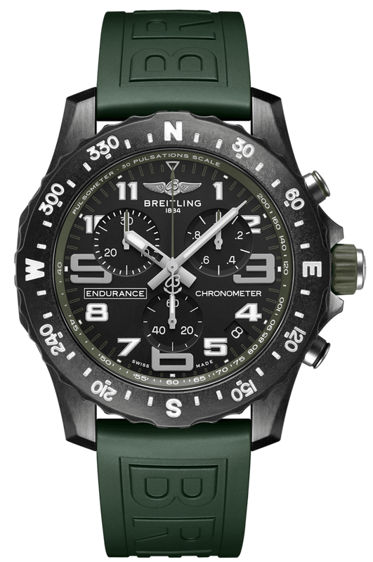  Shop Authentic Breitling Endurance Pro Black Dial Green Rubber Strap Watch for Men - X82310D31B1S1 - Luxxuri