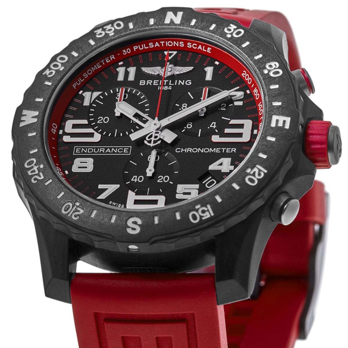  Shop Authentic Breitling Endurance Pro Black Dial Red Rubber Strap Watch for Men - X82310D91B1S1 - Luxxuri