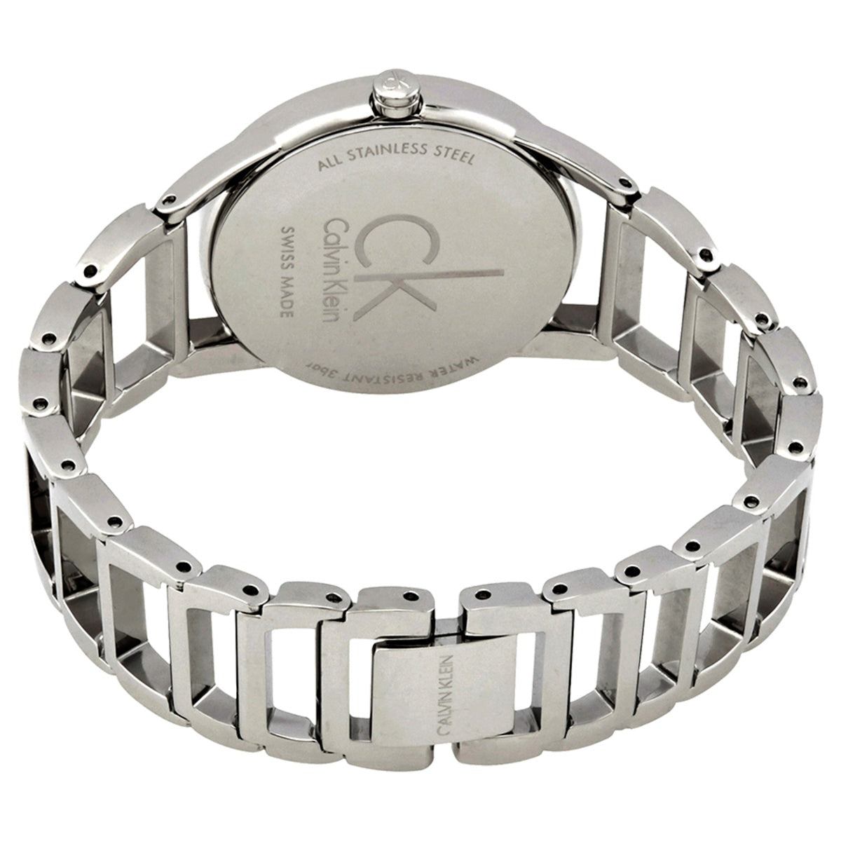  Shop Authentic Calvin Klein Stately Black Dial Silver Steel Strap Watch for Women - K3G23121 - Luxxuri