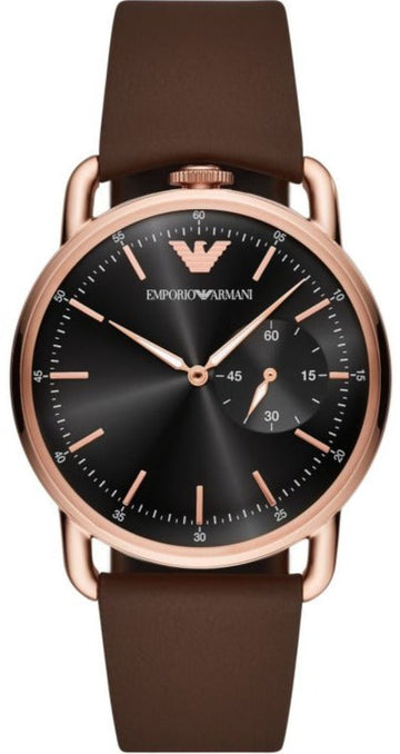  Shop Authentic Emporio Armani Aviator Quartz Black Dial Brown Leather Strap Watch For Men - AR11337 - Luxxuri