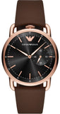  Shop Authentic Emporio Armani Aviator Quartz Black Dial Brown Leather Strap Watch For Men - AR11337 - Luxxuri