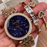  Shop Authentic Michael Kors Darci Blue Dial Rose Gold Steel Strap Watch for Women - MK3728 - Luxxuri