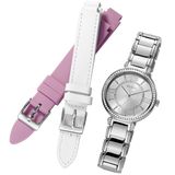  Shop Authentic Guess Montage Quartz Silver Dial Silver Steel Strap Watch For Women - GW0588L2 - Luxxuri
