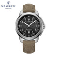 Shop Authentic Maserati Successo Black Dial Beige Leather Strap Watch For Men - R8851121004 - Luxxuri