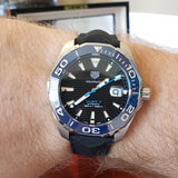  Shop Authentic Tag Heuer Aquaracer Calibre 5 Automatic Black Dial Black Nylon Strap Watch for Men - WAY201C.FC6395 - Luxxuri