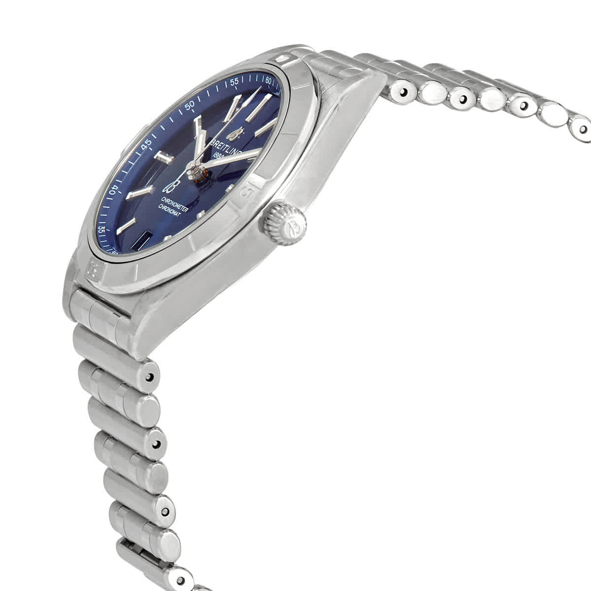  Shop Authentic Breitling Chronomat Automatic 36 Blue Dial Silver Steel Strap Watch for Women - A10380101C1A1 - Luxxuri
