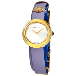  Shop Authentic Versace V-Flare Silver Dial Purple Leather Strap Watch for Women - VEBN00318 - Luxxuri