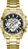  Shop Authentic Guess Trophy Diamonds Black Dial Gold Steel Strap Watch for Men - GW0390G2 - Luxxuri