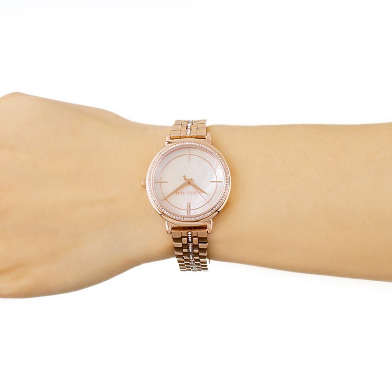  Shop Authentic Michael Kors Cinthia Mother of Pearl Rose Gold Dial Rose Gold Steel Strap Watch for Women - MK3643 - Luxxuri