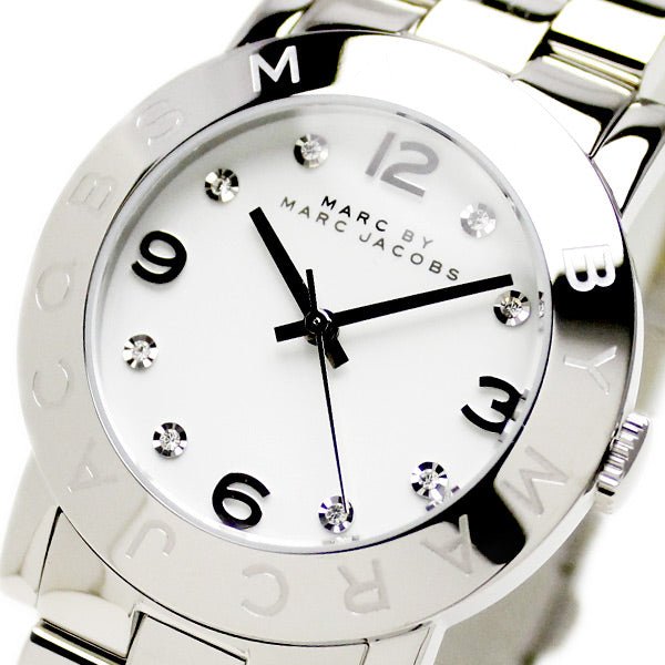 Shop Authentic Marc Jacobs Amy White Dial Silver Steel Strap Watch for Women - MBM3054 - Luxxuri