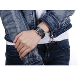  Shop Authentic Calvin Klein Window Black Dial Black Leather Strap Watch for Men - K2M23107 - Luxxuri