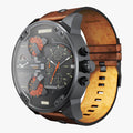  Shop Authentic Diesel Mr Daddy 2.0 Black Dial Brown Leather Strap Watch For Men - DZ7332 - Luxxuri