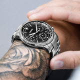  Shop Authentic Fossil Goodwin Chronograph Black Dial Silver Steel Strap Watch for Men - FS5412 - Luxxuri
