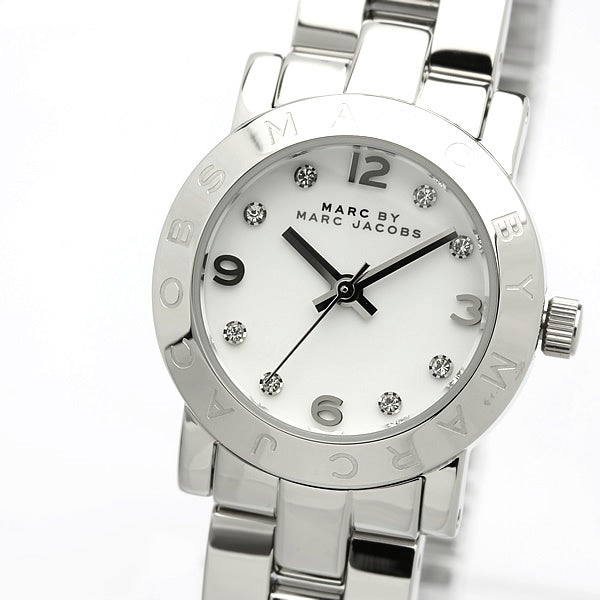  Shop Authentic Marc Jacobs Mini Amy White Dial Silver Steel Strap Watch for Women - MBM3055 - Luxxuri