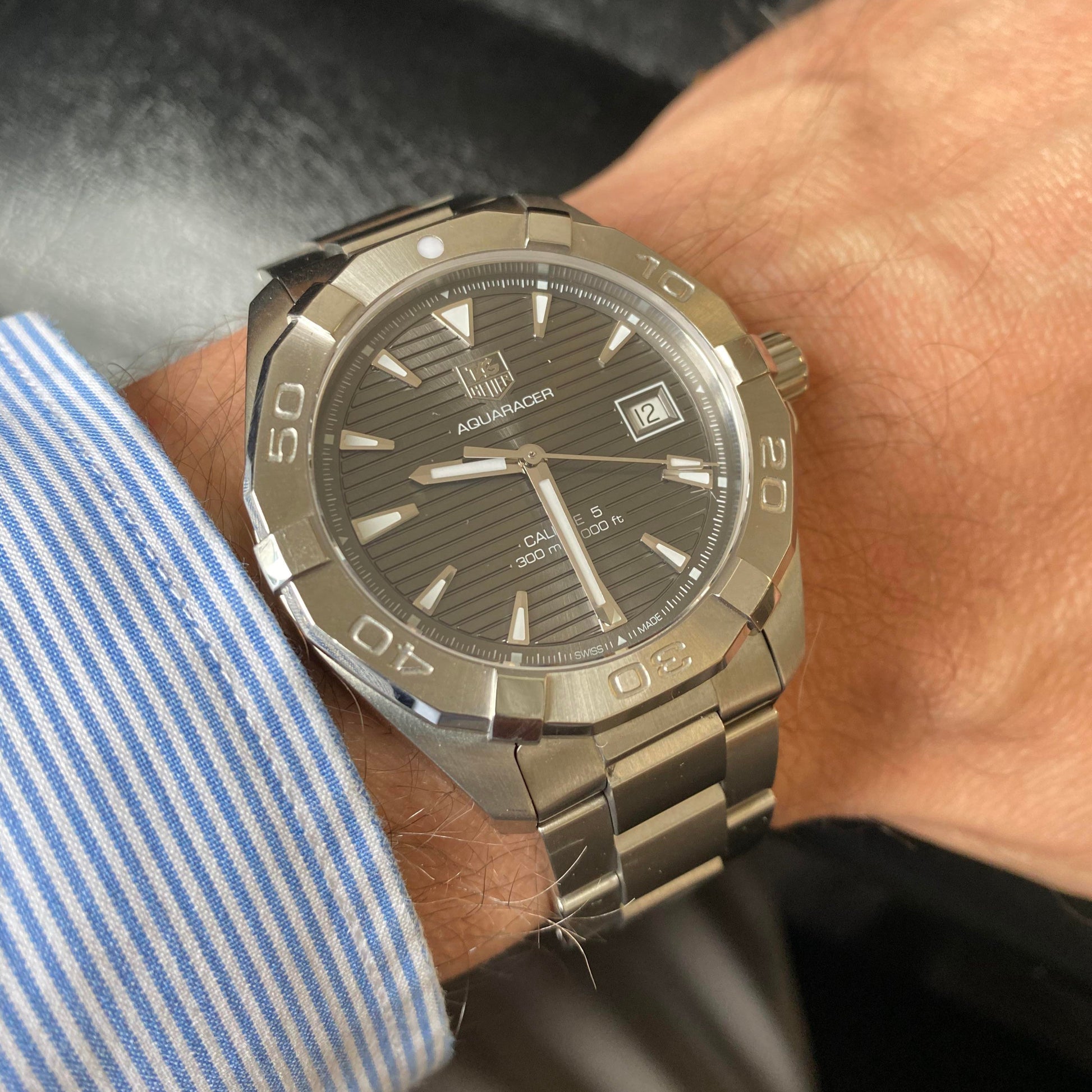  Shop Authentic Tag Heuer Aquaracer Anthracite Dial Watch for Men - WAY2113.BA0928 - Luxxuri