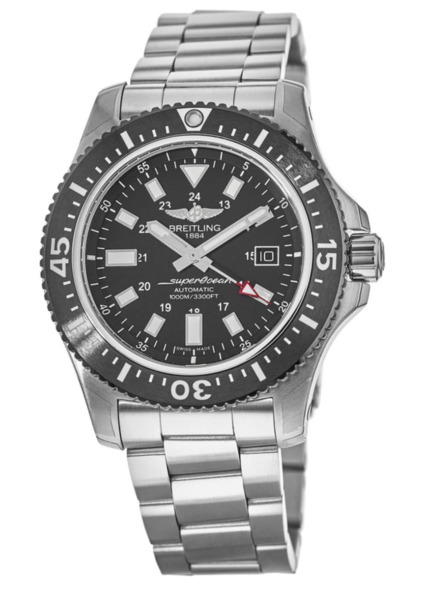  Shop Authentic Breitling Superocean II Special 44mm Black Dial Silver Steel Strap Watch for Men - Y1739310/BF45/162A - Luxxuri