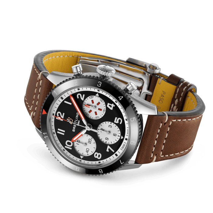  Shop Authentic Breitling Avi Chronograph 42 Mosquito Black Dial Brown Leather Strap Watch for Men - Y233801A1B1X1 - Luxxuri