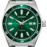  Shop Authentic Citizen Eco Drive Vintage Green Dial Silver Steel Strap Watch For Men - AW1598-70X - Luxxuri