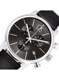  Shop Authentic Calvin Klein City Chronograph Black Dial Black Leather Strap Watch for Men - K2G271C3 - Luxxuri