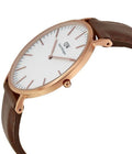  Shop Authentic Daniel Wellington Classic Bristol White Dial Brown Leather Strap Watch For Men - DW00100009 - Luxxuri