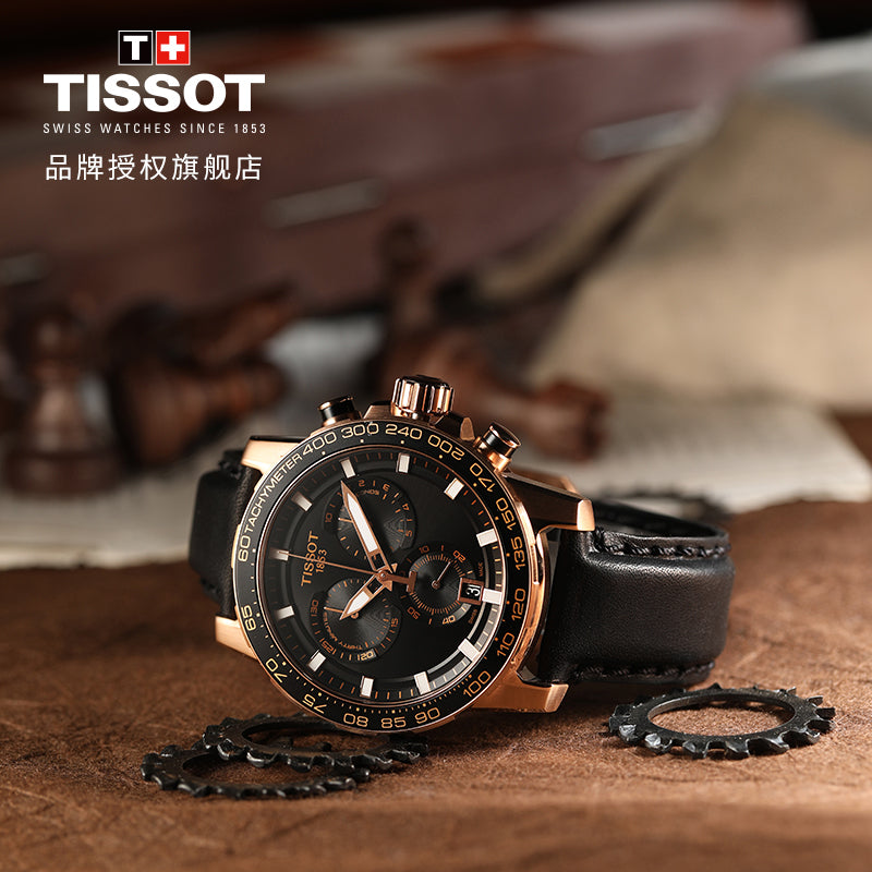 Shop Authentic Tissot Supersport Chrono Black Dial Black Leather Strap Watch for Men - T125.617.36.051.00 - Luxxuri