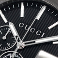  Shop Authentic Gucci G Chrono Black Dial Black Leather Strap Watch For Men - YA101205 - Luxxuri