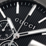  Shop Authentic Gucci G Chrono Black Dial Black Leather Strap Watch For Men - YA101205 - Luxxuri