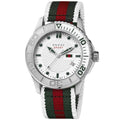  Shop Authentic Gucci G Timeless White Dial Two Tone Nylon Strap Watch For Men - YA126231 - Luxxuri